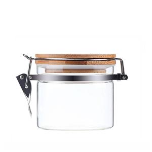 Fashion vacuum food storage container/ borosilicate glass jar with lid, 100mm dia.x 150mm h