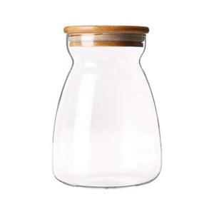 Glass storage jar, 110mm dia.x 120mm h