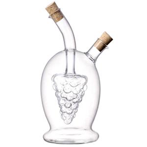 Olive soy sauce dispenser double pourer spout, 88mm dia.x 190mm h