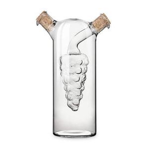 2 in 1 glass bottle, 104mm dia.x 128mm h