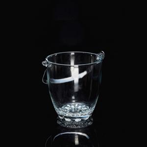 Glass ice bucket with hand, 119mm dia.x 134mm h