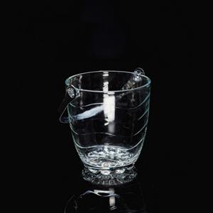 Glass ice bucket with hand, 117mm dia.x 128mm h Glass ice bucket with hand, 117mm dia.x 128mm h