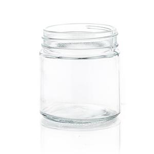 Cylindrical glass jar, 73.5mm dia.x 79mm h Cylindrical glass jar, 73.5mm dia.x 79mm h