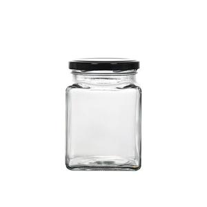 Square glass jar, 45mm dia.x 55mm h Square glass jar, 45mm dia.x 55mm h