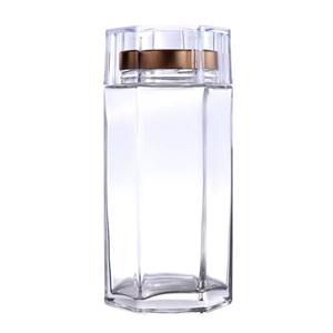 Hex glass jar, 50mm dia.x 110mm h Hex glass jar, 50mm dia.x 110mm h