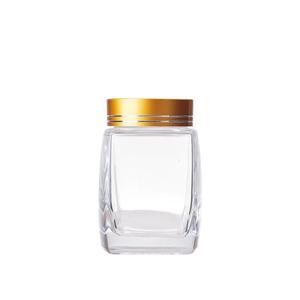 Square glass jar, 100mm dia.x 142mm h