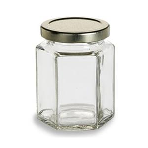 Hex glass jar 730ml, 80mm dia.x 135mm h Hex glass jar 730ml, 80mm dia.x 135mm h