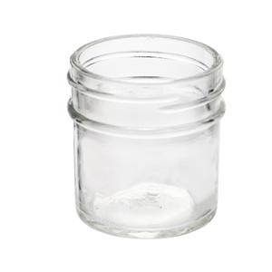 Glass jar, 57.5mm dia.x 58mm h Glass jar, 57.5mm dia.x 58mm h