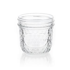 Glass jam jars with lids and bands, 90mm dia.x 85mm h Glass jam jars with lids and bands, 90mm dia.x 85mm h