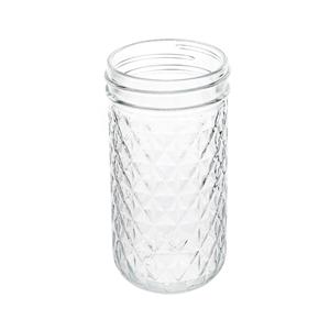 Diamond mason jar, 73mm dia.x 135.5mm h Diamond mason jar, 73mm dia.x 135.5mm h