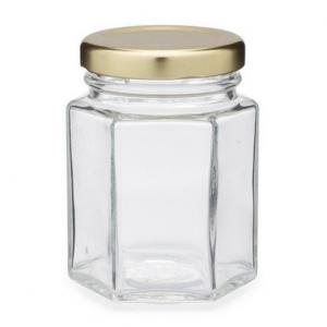 Hexagonal jar 180ml, 55mm dia.x 82mm h