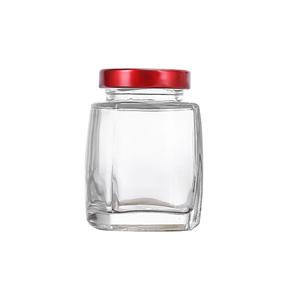 Square glass jar, 68mm dia.x 95mm h