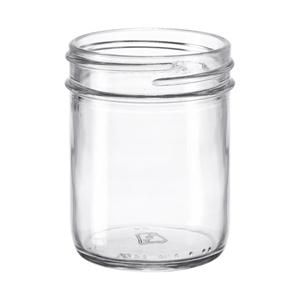 8 oz. straight sided glass jar, 70mm 70-450, 12/cs, 67mm dia.x 90mm h