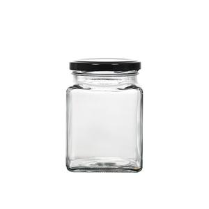 Square glass jar, 60mm dia.x 85mm h