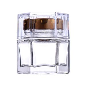 Hex glass jar, 35mm dia.x 85mm h Hex glass jar, 35mm dia.x 85mm h