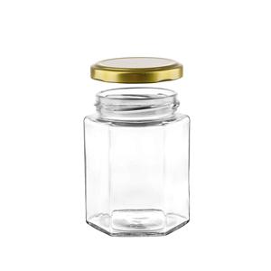 Hex glass jar 100ml, 45mm dia.x 80mm h Hex glass jar 100ml, 45mm dia.x 80mm h