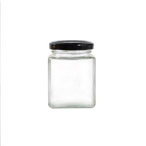 Square glass jar, 55mm dia.x 73mm h Square glass jar, 55mm dia.x 73mm h