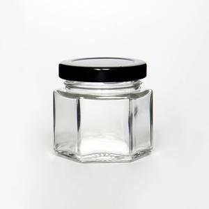 Hex glass jar 85ml, 47mm dia.x 72mm h Hex glass jar 85ml, 47mm dia.x 72mm h