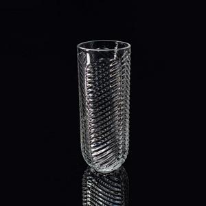 Glass vase, 73mm dia.x 178mm h Glass vase, 73mm dia.x 178mm h