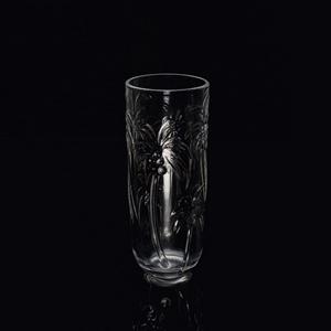 Glass vase, 73mm dia.x 178mm h Glass vase, 73mm dia.x 178mm h