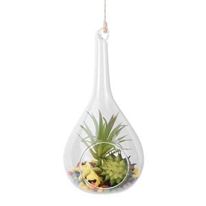Hanging teardrop glass vase, 80mm dia.x 170mm h