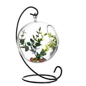 Hanging glass vase, 120mm dia.x 120mm h