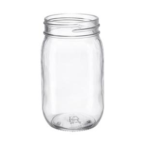 Clear glass mayo jar, 62mm dia.x 134mm h