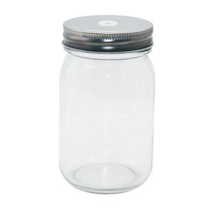 Glass mason jar, 85mm dia.x 136mm h