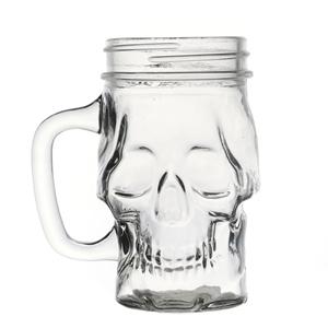 Unique shape glass jar mason with handle glass for beverage drinking, 80mm dia.x 142mm h Unique shape glass jar mason with handle glass for beverage drinking, 80mm dia.x 142mm h