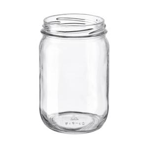 Clear glass mayo jar, 76mm dia.x 124mm h