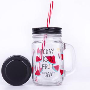 Mason jar with handle, 76mm dia.x 132mm h Mason jar with handle, 76mm dia.x 132mm h