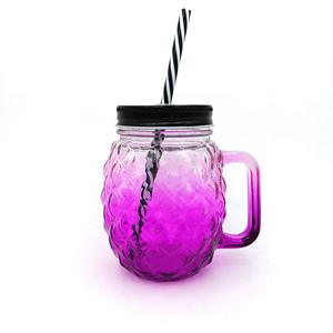 Empty bottle wide mouth round mug glass mason jars, 90mm dia.x 120mm h