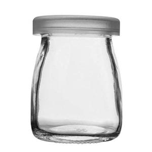 Glass pudding jar, 63mm dia.x 80mm h Glass pudding jar, 63mm dia.x 80mm h