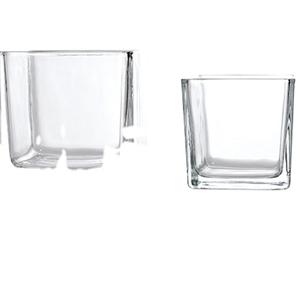 Square candle holder, 100mm dia.x 100mm h