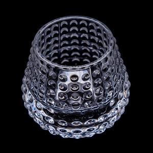 Glass tea light cup, 107mm dia.x 55mm h