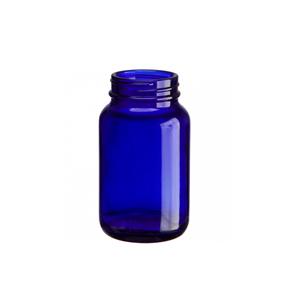 Cobalt blue glass packer bottle, 56mm dia.x 100mm h