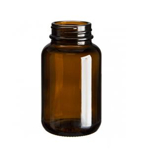 Amber glass packer bottle, 52mm dia.x 95mm h