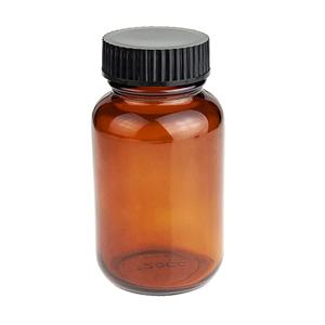 Amber glass packer bottle, 68mm dia.x 126mm h Amber glass packer bottle, 68mm dia.x 126mm h