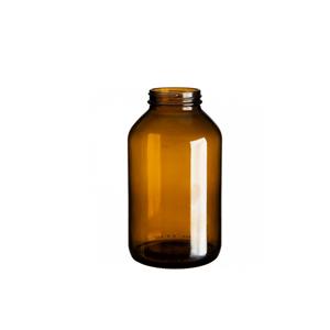 Amber glass packer bottle, 49mm dia.x 164mm h Amber glass packer bottle, 49mm dia.x 164mm h