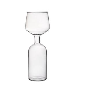 Glass jug 2 in 1 wine bottle, 68mm dia.x 223mm h