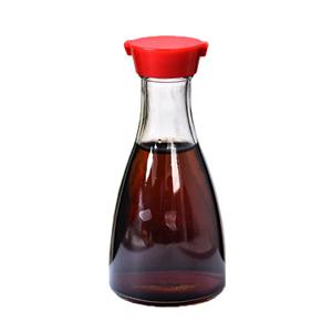 Glass soy sauce bottle, 62mm dia.x 130mm h