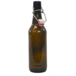 Swing top glass beer bottle 500ml, 70mm dia.x 256mm h