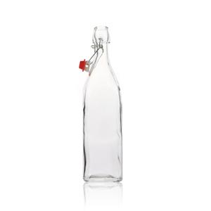 Square swing top glass bottle, 80mm dia.x 315mm h Square swing top glass bottle, 80mm dia.x 315mm h