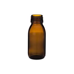 60ml amber syrup bottle, 38.6mm dia.x 94mm h