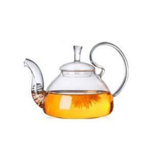 Borosilicate glass teapot, 135mm dia.x 145mm h