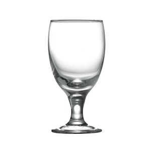 Glass red wine goblets, 68mm dia.x 150mm h