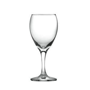Glass red wine goblets, 65mm dia.x 160mm h