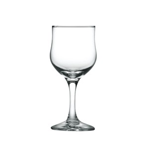 Glass red wine goblets, 56mm dia.x 142mm h