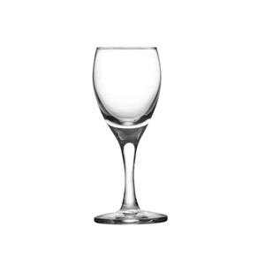 Glass red wine goblets, 64mm dia.x 147mm h