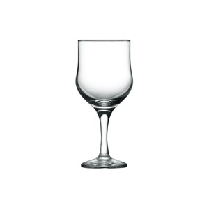 Glass red wine goblets, 63mm dia.x 165mm h